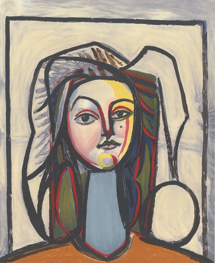 Portrait au cou bleu by Pablo Picasso