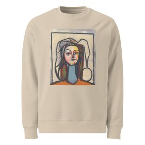 Portrait au cou bleu by Pablo Picasso Unisex organic sweatshirt
